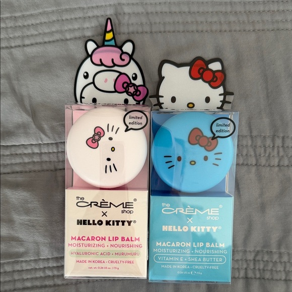 The Creme Shop Other - The Crème Shop x Hello Kitty Macaron Lip Balm - Pink & Blue